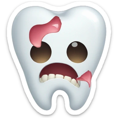 Broken tooth emoji  sticker