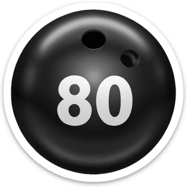 Bowling ball with score 800 written on it sticker