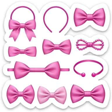 Pink Hair accessories sticker