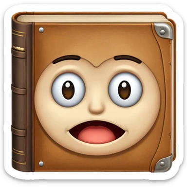 a book with the emotion of embarrassment sticker