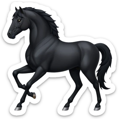 Black full horse emojis  sticker