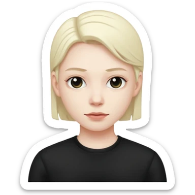 time traveler in black clothes sticker