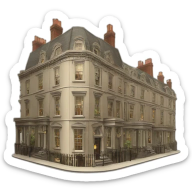 Victorian era london city sticker