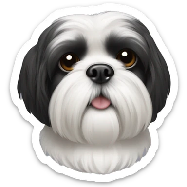 Black shih tzu sticker