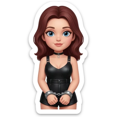 Bdsm girl in handcuffs sticker