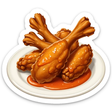 chicken wings buffalo sticker