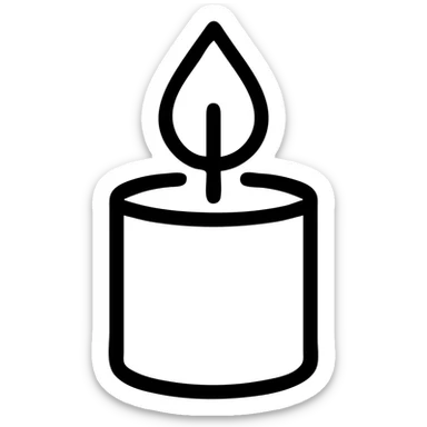 icon on the theme of yoga candle classes.  sticker