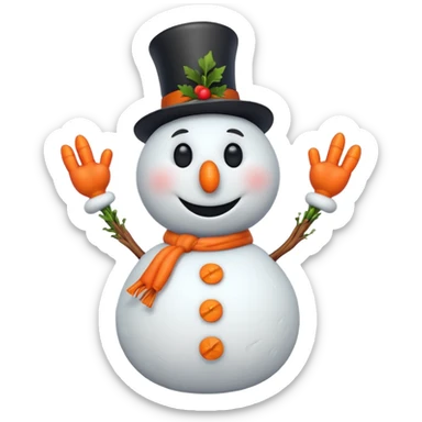dancing snowman sticker