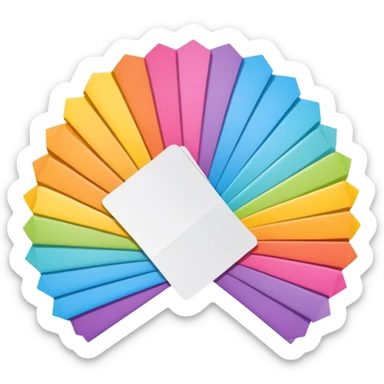 Create a blank lottery coupon fanned out, clean and colorful sticker