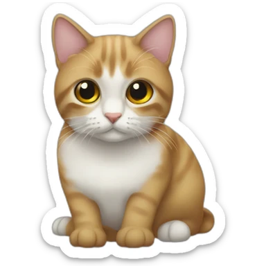 gata colocó sticker