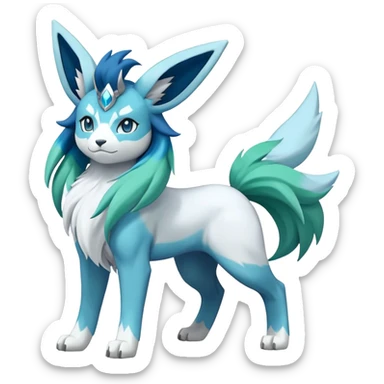  Cobalion-Suicune-Glaceon-fakemon (full body) sticker