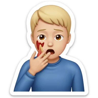 The meme where people choke their self when something annoys them  sticker