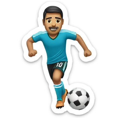 mexican guy playing soccer sticker