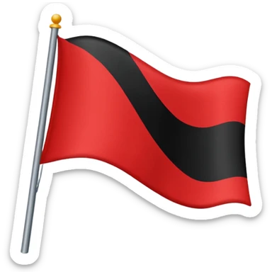 Creat an flag win red and black colour only colour not designs sticker