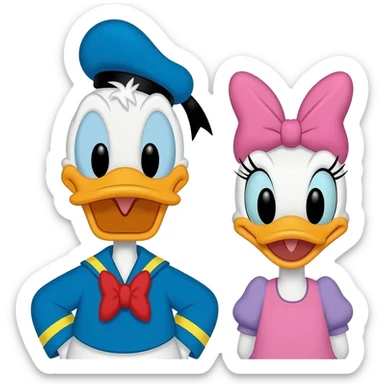 Donald Duck & Daisy Duck sticker