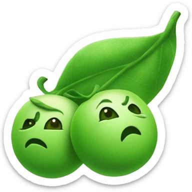 Una pera verde esperando sticker