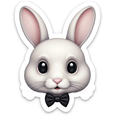 bunny that looks like edgar allan poe  sticker
