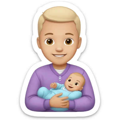 man with eros baby clothes sticker