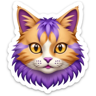 Cailco cat hybrid wildcat collar purple spike a sticker