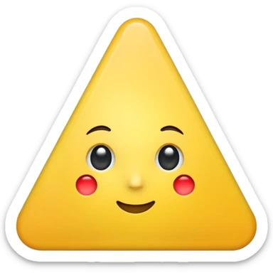 Apple emoji yellow flag triangle shape sticker