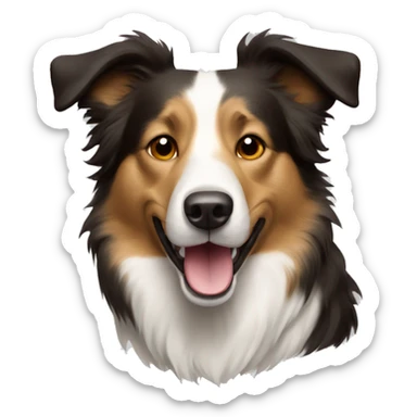 Shepard border collie mix dog  sticker