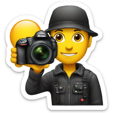 Photographe avec deux Nikon  sticker
