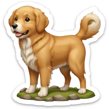Dog pooping sticker