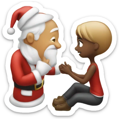 "Woman tipping hand" emoji with Santa  sticker
