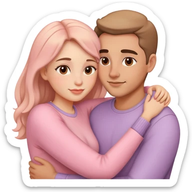 Pastel lush warm-colored romantic Valentine’s Day sticker