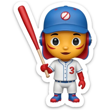 baseball labubu sticker