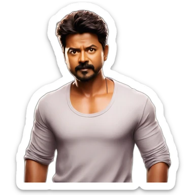 Thalapathy vijay six pack sticker