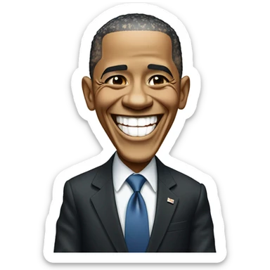 Barack obama laughing sticker
