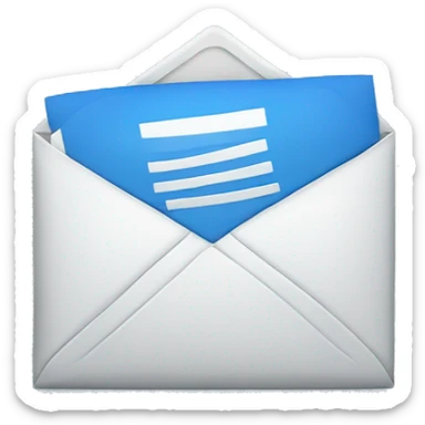 blue email icon sticker