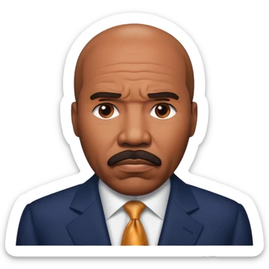 Steve Harvey close up stare serious  sticker