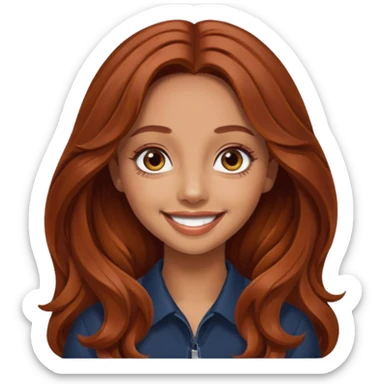 Jade Thirlwall with long reddish brown hair sticker