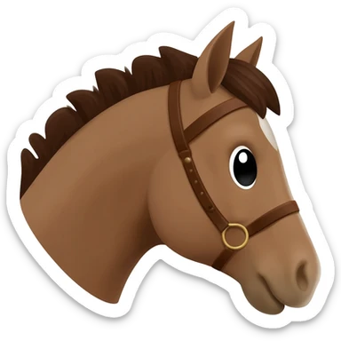 Focus only on the horses head, with blinders on it. sticker