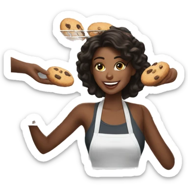 Black Jenna is putting cookies in the oven sticker