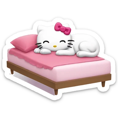 hello kitty sleeping sticker