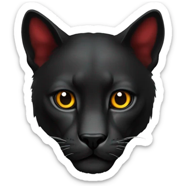 Animal Pantera negra con ojos rojos sticker