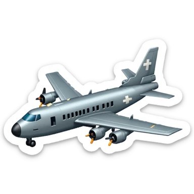 8bit bomber airplane sticker