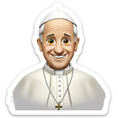 Pope Francis smiles sticker