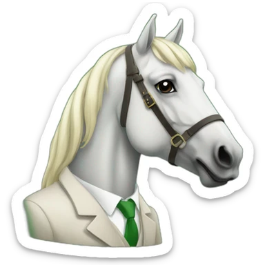 a horse wearing a government suit for ireland sticker
