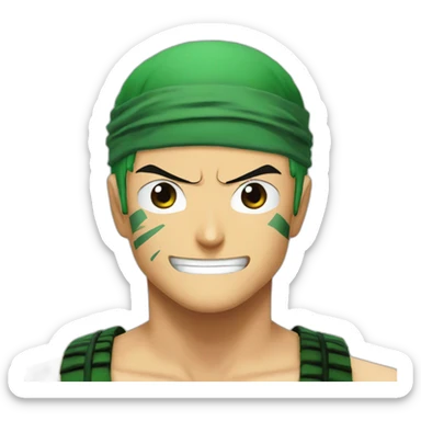 Roronoa zoro one piece sticker