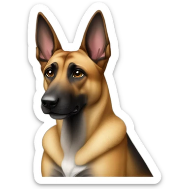 Malinois dog praying sticker