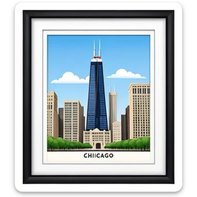 John Hancock building Chicago sticker