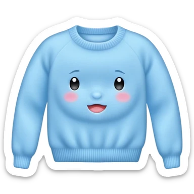 Baby blue cashmere sweater sticker