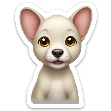 Earless cute animal critter sticker