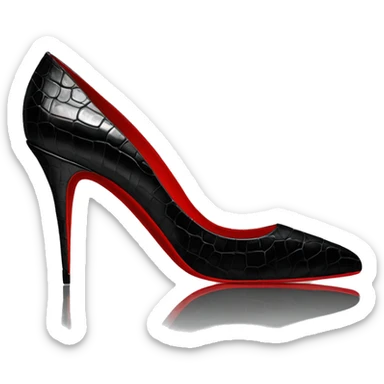 louboutin black crocodile stiletto sticker
