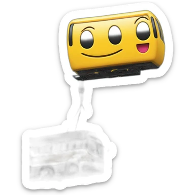 a wifi modem on a bus crane sticker