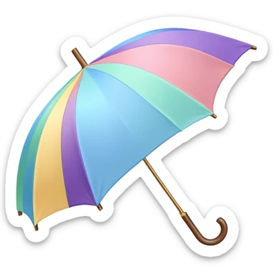 Pastel Rainbow Umbrella sticker